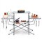 Fold-able Outdoor BBQ Table Grilling Stand with Steel Frame and Paper Towel Holder